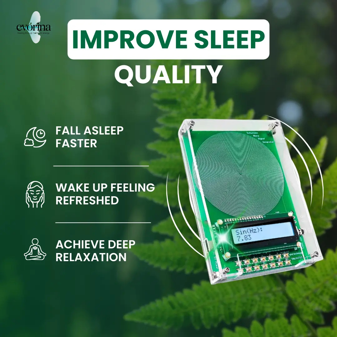 Evorina vibrational frequency device for wellness and healing