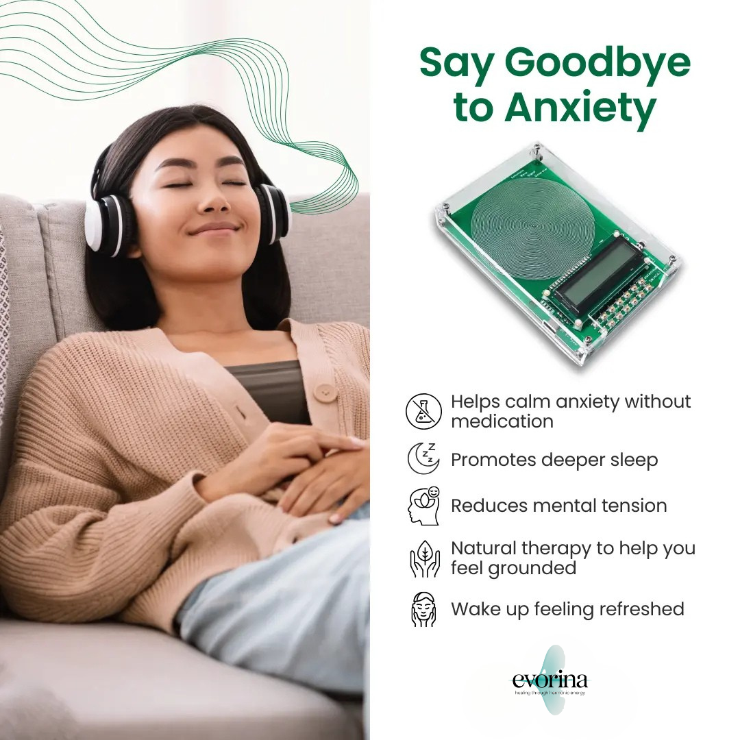Evorina vibrational frequency device for wellness and healing